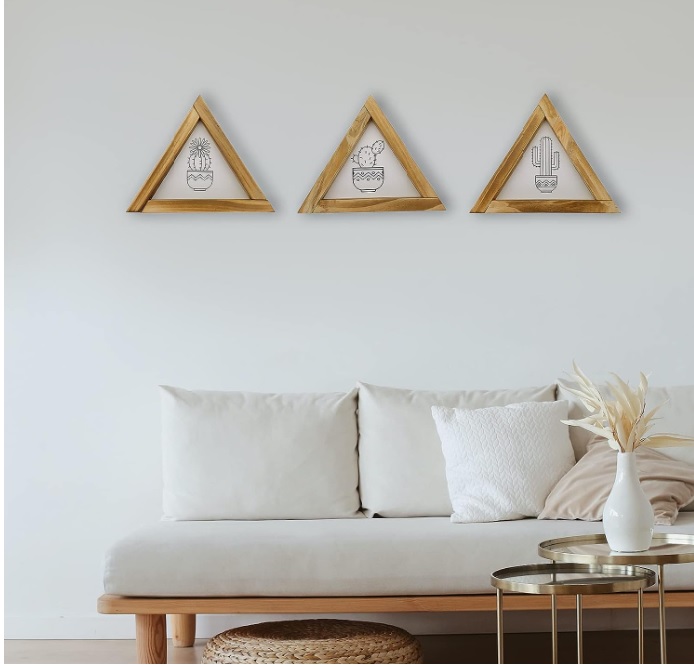 Beautiful Simple Wall Painting - Triangle Shaped