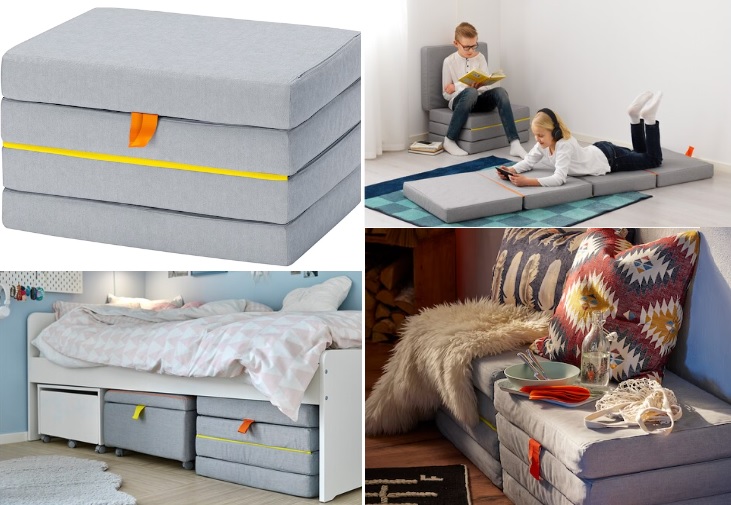 SLÄKT | Pouffe/mattress, IKEA foldable Mattress